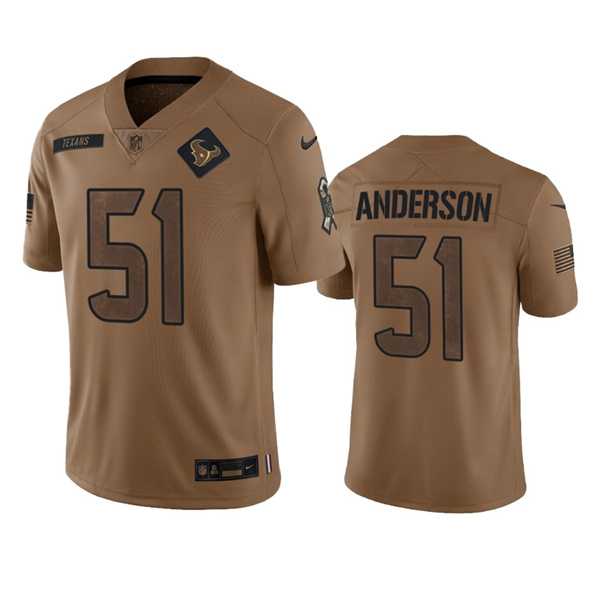 Men's Houston Texans #51 Will Anderson Jr. 2023 Brown Salute To Service Limited Football Stitched Jersey Dyin,We sell and wholesale Men's Houston Texans #51 Will Anderson Jr. 2023 Brown Salute To Service Limited Football Stitched Jersey Dyin on line form chian!